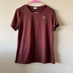 Gymshark Training T-Shirt in Cherry Brown, size Medium